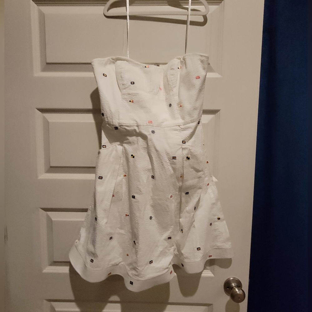 Nautical Lilly Pulitzer strapless dress WITH POCKETS!